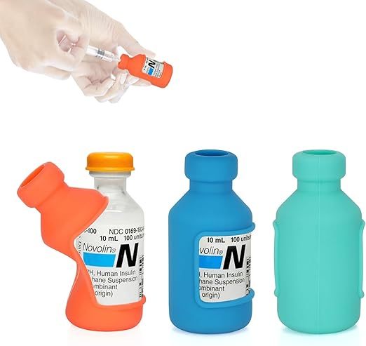 BPA Free Food Grade Silicone Vial Protector Reusable Shatterproof Insulin Bottle Sleeve Protective Case for Diabetic Care