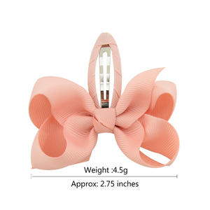 2.75 pouces <span class=keywords><strong>petite</strong></span> fille cheveux BB Clips enfants épingle à cheveux accessoires de cheveux 2.75 pouces ruban rayé cheveux arcs Barrettes pour bébé tout-petits - Product Image 2