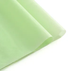 Wholesale customizable 17g light green tissue <b>paper</b> packaging In stock Suitable for clothing shoes and accessories packaging - Product Image 1