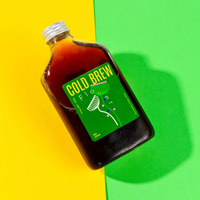Concentré liquide de café glacé 200 ml 8 oz en bouteille avec couvercle