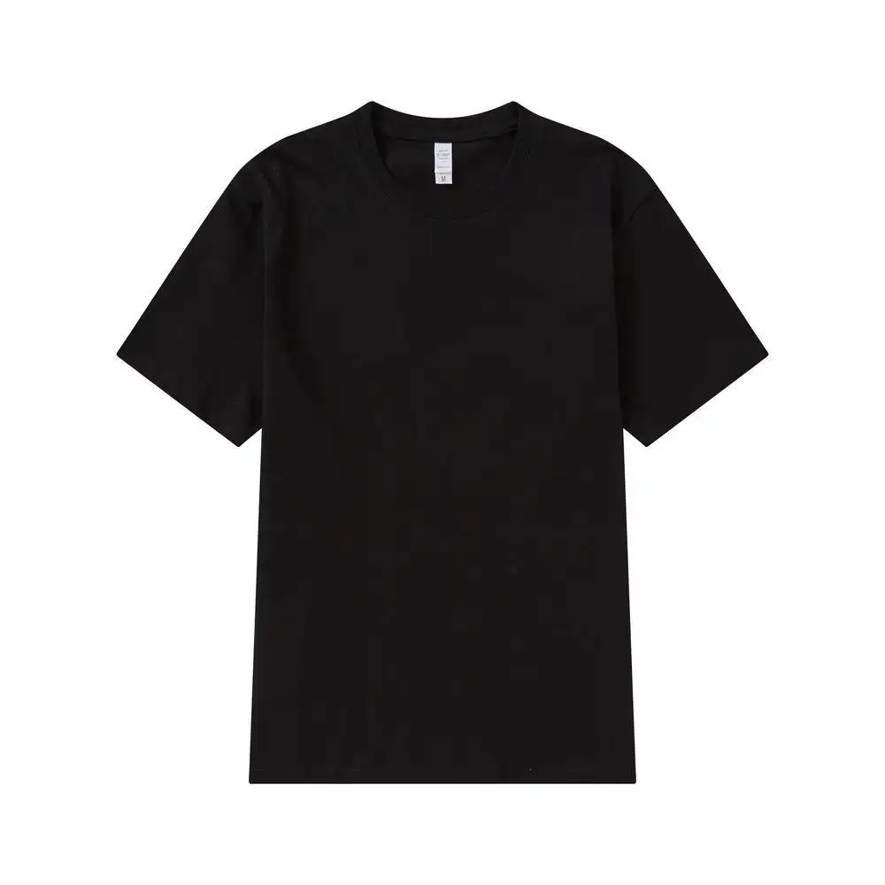 カスタム綿100% ラウンドネックブランクTシャツ半袖プレーンユニセックスTシャツプラスサイズメンズTシャツ