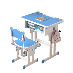 Ensemble table et chaise design moderne pour enfants, idéal pour l'école primaire, la salle de classe, l'écriture et les <span class=keywords><strong>cours</strong></span> de formation. - Product Image 4