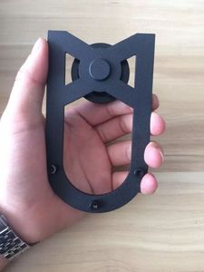 Mini Sistem Pintu Gudang Geser untuk Kabinet Hitam Rel Rol Lemari Track Set Kabinet Pintu Perangkat Keras - Product Image 3