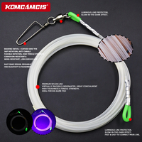 Ligne de pêche monofilament pour gros gibier 150LB 200LB 300LB avec émerillon à roulement en acier inoxydable et mousqueton pour la pêche en eau salée