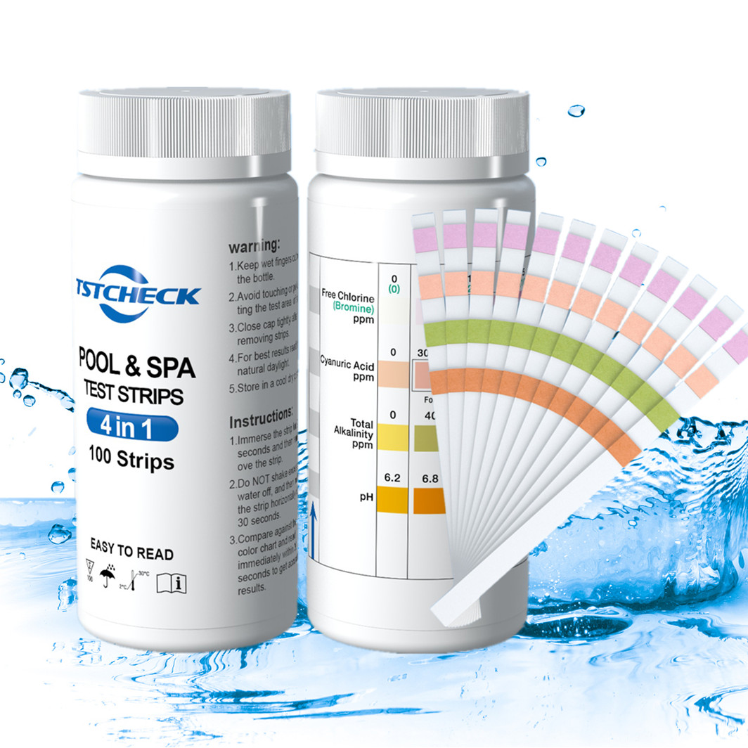 Легко читать в 4 направлениях бытовой бассейн тест-полоска гидромассажная Ванна качества воды тест-комплект хлора OEM