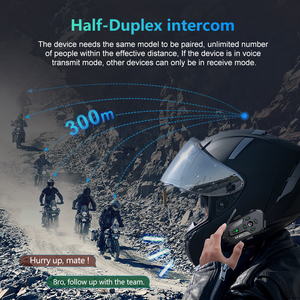 X2 PRO casco impermeable intercomunicador 6 vías medio dúplex 600m intercomunicador motocicleta con compartir música - Product Image 5