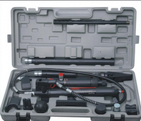 Kit d'outils de levage et de réparation de carrosserie automobile portable, avec vérin hydraulique séparé en acier robuste de 4 tonnes, en coffret de transport, hauteur de levage max. 270 mm
