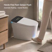 Siège de toilette intelligent avec télécommande, couvercle de bidet électrique chauffant, eau chaude, séchage à l'air, drainage en S, double chasse d'eau