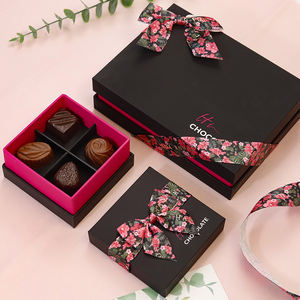 Rubans de satin décoratifs personnalisés imprimés en rose pour emballages cadeaux avec boucle élastique pour l'emballage de chocolats pour la Saint-Valentin - Product Image 3