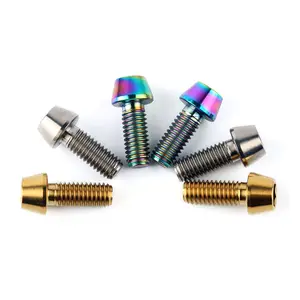 <span class=keywords><strong>Din912</strong></span> tomada hexagonal m5 afunilada, cabeça afunilada gr5 tc4 Ti-6al-4v parafusos de titânio para bicicleta - Product Image 2