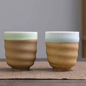 Tazze da <span class=keywords><strong>caffè</strong></span> fatte a mano in ceramica retrò in argilla <span class=keywords><strong>senza</strong></span> manico per ristorante e tazza da <span class=keywords><strong>caffè</strong></span> araba personalizzata per uso domestico - Product Image 6