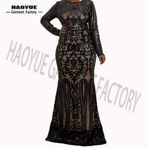 <span class=keywords><strong>Vestiti</strong></span> estivi <span class=keywords><strong>manica</strong></span> <span class=keywords><strong>lunga</strong></span> nuova moda stile grandi dimensioni lunghezza pavimento nero abiti <span class=keywords><strong>da</strong></span> <span class=keywords><strong>sera</strong></span> donna - Product Image 3