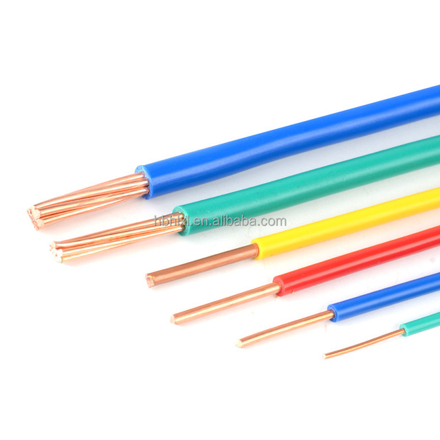 Factory Building Wire 1.5mm 2.5mm 4mm 6mm 10mm Single Core Copper PVC House Wiring Electrical Wire/cable