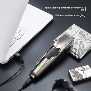 Cabello eléctrico recargable por USB para cortadora de pelo <span class=keywords><strong>Styler</strong></span>, recortadora de barba doméstica, tijeras de pelo de longitud ajustable para reparación de barba - Product Image 1