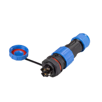 Montage sur panneau à vis LD20 bride carrée M20 mâle femelle prise d'alimentation circulaire 4Pin IP68 connecteur étanche en plastique