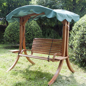 Venta de fábrica Silla de oscilación al aire libre de uso café mercado playa jardín Patio <span class=keywords><strong>alerce</strong></span> de banco de <span class=keywords><strong>madera</strong></span> silla - Product Image 1