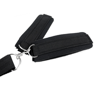 Ensemble de jouets sexuels en cuir noir pour hommes, bondage, SM, BDSM, menottes, sangles, bâillon, ensemble de liens croisés, équipement de retenue pour couples