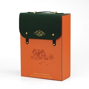Double layered wine <b>bottle</b> packaging, large folding paper <b>box</b>, can be customized according to needs - Product Image 3