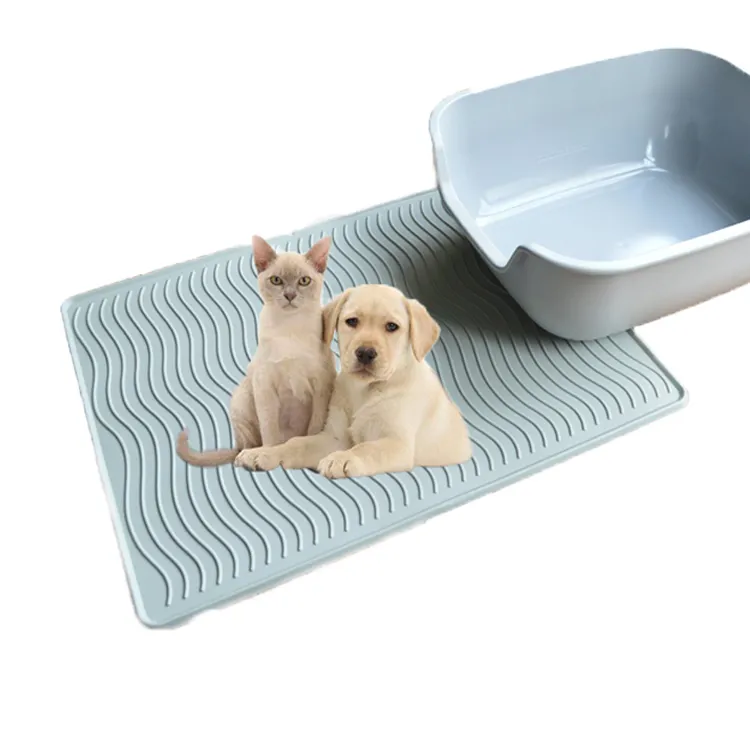 RENJIA bath waterproof cat scat mat litter silicon activity scratching toilet bed cat litter box mat