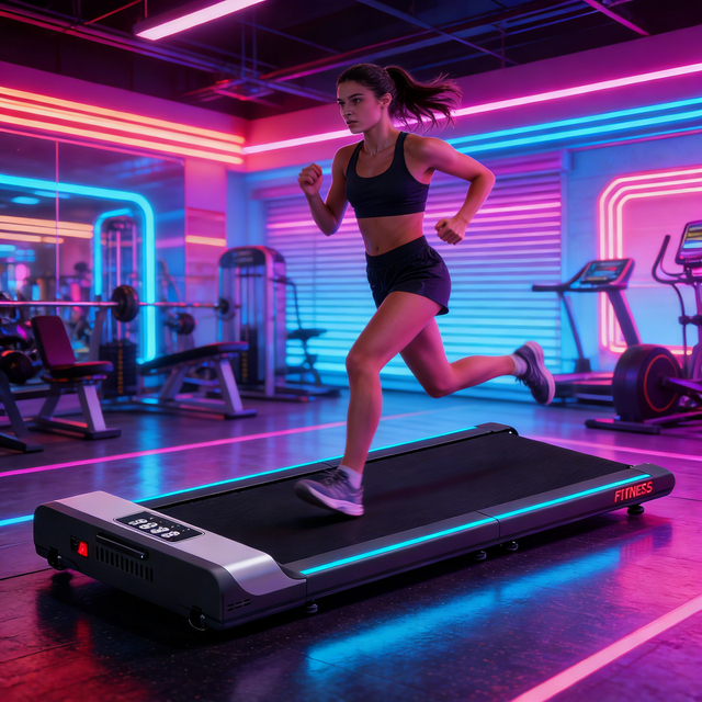 Indoor Multi Functional Home Gym Equipment Body Building Smart Foldable Walking Pad Under Desk Treadmill With Adaptive Speed
