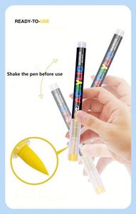 Lot de marqueurs permanents à pointe souple pour peinture acrylique liquide, stylos de peinture pour dessin et peinture en vrac - Product Image 3