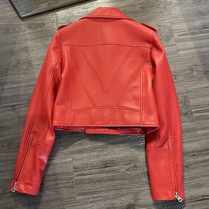 2025 Spring <strong>pink</strong> Real Sheepskin Leather <strong>Jacket</strong> Leather <strong>Jackets</strong> Woman <strong>Biker</strong> Leather <strong>Jacket</strong> - Product Image 5