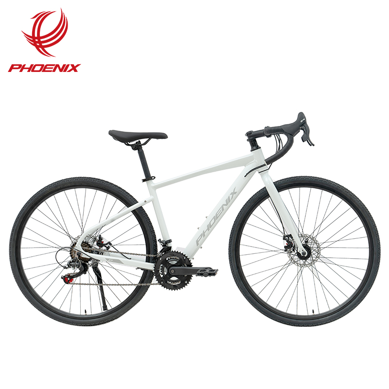 Phoenix ghiaia strada bicicletta 14 velocità Shimano in lega di alluminio bici da strada freno a disco 700C Racing City Bike per adulti