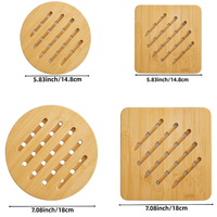 Support en bois résistant à la chaleur cuisine bambou dessous de plat