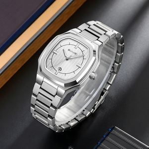 Reloj SKMEI 9388 de Cuarzo Analógico de Lujo para Hombre, Cuadrado, de Acero Inoxidable, con Fecha Automática, Luminoso, Resistente al Agua, Clásico y a la Moda - Product Image 2