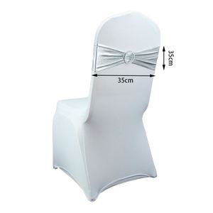 Meilleures ventes : Nœuds de chaise élastiques OEM en satin doré pour la décoration de mariages et banquets - Product Image 2