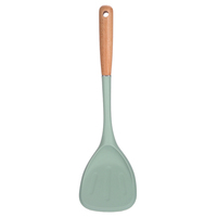 Peralatan Dapur Silikon Laris Manis Set Gagang Kayu Aksesoris Dapur Alat Masak Spatula Sendok Set Peralatan Dapur