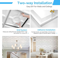 Paneles de Pared 3D Modernos de PVC con Patrón Geométrico, Impermeables y Resistentes a la Humedad, Fácil Instalación para Sala de Estar y Uso Doméstico