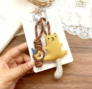 En stock: Llaveros de felpa de dibujos animados con diseño de corazón 3D, bonitos, ecológicos, de tela, con mosquetón, soporte para monedas, colgante para mujer, regalo para niñas, decoración para teléfono - Product Image 6