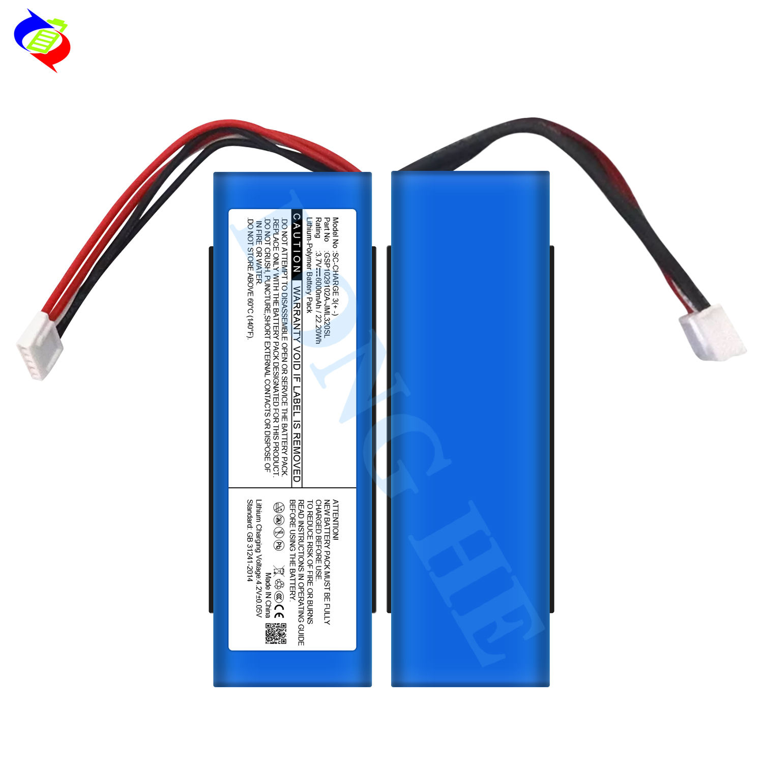 Great Power Battery Charge Price for JBL Charge3 Speaker GSP1029102A  JML320SL Bateras 6000mAh
