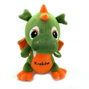 Peluche de dragón de peluche personalizado de fábrica de China, juguete de dinosaurio verde, mini dragón de peluche