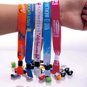 Pulseras de Tela de Poliéster Personalizadas de Alta Calidad para Eventos y Fiestas, Coloridas y Económicas, con Logotipo - Product Image 1