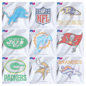 Заводской заказ горный хрусталь NFL футбольный горный хрусталь переводное железо на горный хрусталь Пользовательский логотип горный хрусталь теплопередача - Product Image 6