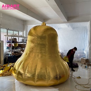 Cloche rose gonflable de centre commercial avec lettre imprimée, décoration géante gonflable de cloche de mur de toit <span class=keywords><strong>pour</strong></span> la publicité - Product Image 6