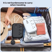 Offre Spéciale US Spécification Trois Trous Smart Usb Bureau Maison Rangée Plug Portable Rouleau Fil Voyage Plug Board