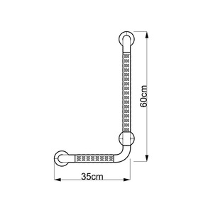 Heng Sheng Holdings L-shaped Bathroom Grab Bar Stainless Steel Anti-slip <b>Wall</b>-<b>mounted</b> For Elderly Toilet Support - Product Image 4
