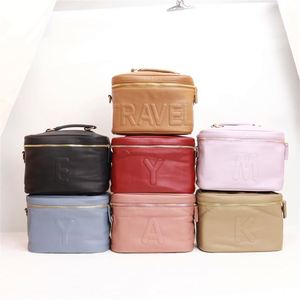 Organisateur de cosmétiques en PU grande capacité pour femme, personnalisable, étanche, pour sac de voyage, avec fermeture éclair, réutilisable, écologique - Product Image 1