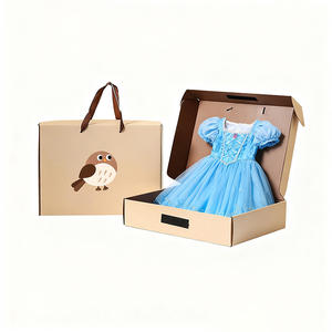 Luxe Kleine Kleding Geschenkdoos Verzending Verpakking Cosmetische Golfkartonnen Kwaliteitsborging Mailer Doos Cartoon Doos En Tas Set - Product Image 1