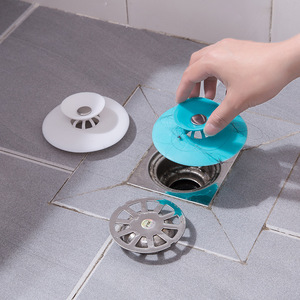 Shower Drain Stopper & Strainers Kitchen Pool Wash Basin Filter Push Type Plastic Sink Strainer floor drain