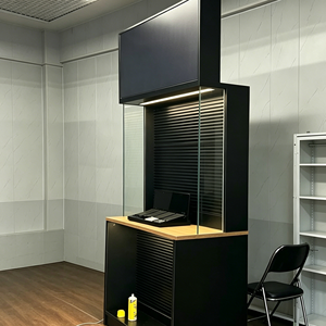 Étagère de présentation pour magasin, boîte à lumière LED, robuste, de haute qualité, moderne, en bois et métal, sur pied, pour magasin de cosmétiques, salle <span class=keywords><strong>d</strong></span>'exposition, boutique - Product Image 3