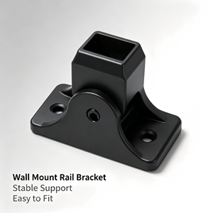 Pieds de balustre d'escalier inclinés à fixation au sol, finition noir satiné, avec vis de fixation, compatibles avec les poteaux de balustre thermolaqués - Product Image 5