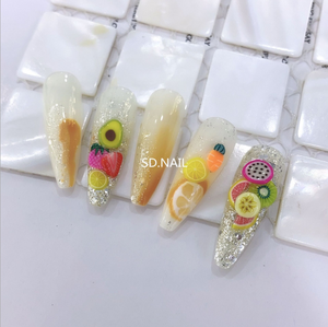 Nouvel arrivage de tranches de poterie molle de fruit de julia de style d'été, décoration d'art d'<span class=keywords><strong>ongle</strong></span> en argile polymère de bricolage - Product Image 3