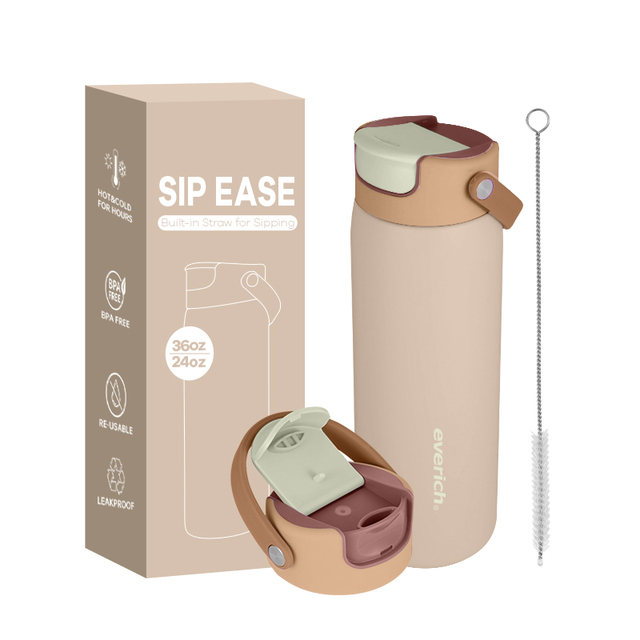 Sport Stainless Steel Water Bottle Double Wall Insulated Vacuum Wide Mouth Bottle With Bounding Lid Support Custom Logo Color