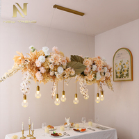 Lustre à LED pour décoration d'intérieur de style nature fleur mariage fête
