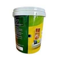 Étiquettes imperméables moulées en profondeur pour seaux de peinture – Étiquettes PP personnalisées compatibles avec le moulage par injection robotisé pour conteneurs de 18 L et 20 L