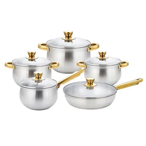 Swiss INOX 18-Piece Stainless Steel Cookware Set, Includes Induction